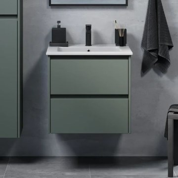 Badkamermeubel met wastafel MOLDE 60 x 55 x 46 cm groen