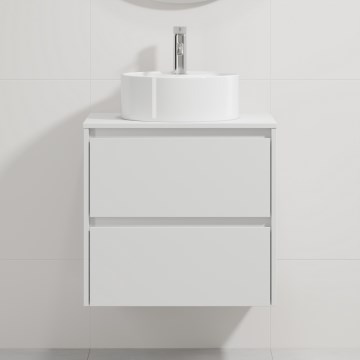 Badkamermeubel met wastafel TRONDHEIM/VIKEDAL 60x57x46 cm wit