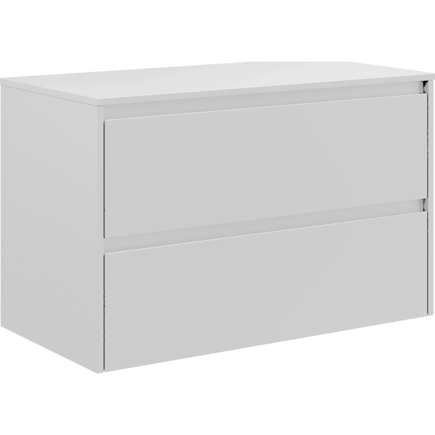 Badkamermeubel met wastafel TRONDHEIM/VIKEDAL 90 x 57 x 46 cm, wit
