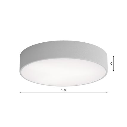 Badkamerplafondlamp CLEO met sensor, 3xE27/24W/230V, Ø 40 cm, grijs, IP54