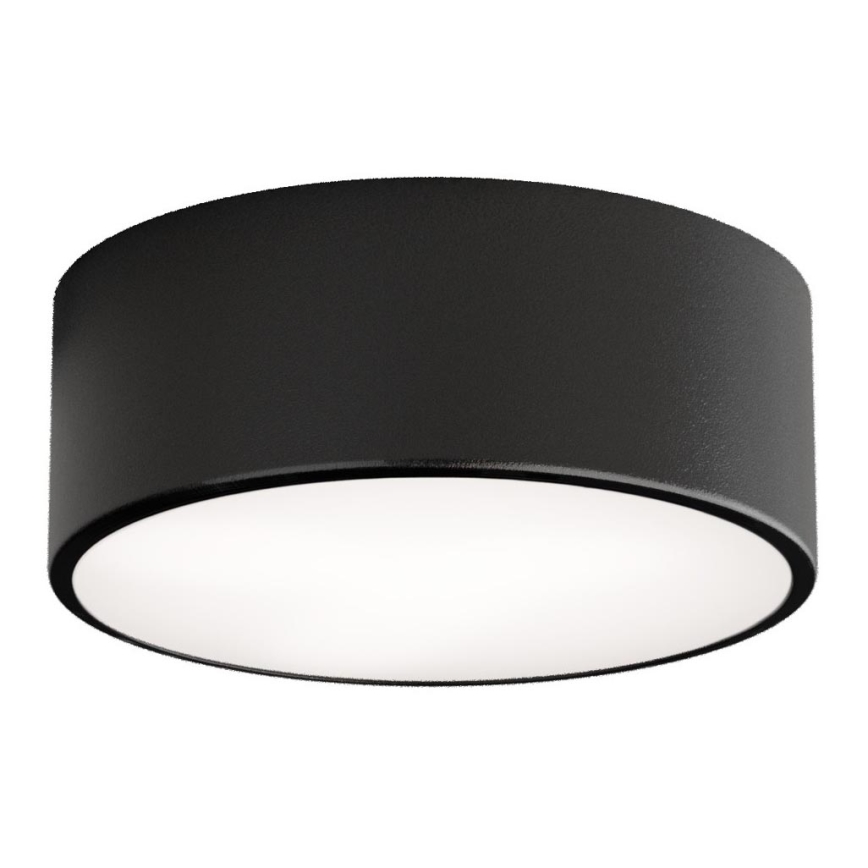 Badkamerplafondlamp met sensor CLEO 1xE27/24W/230V Ø 20 cm IP54 zwart