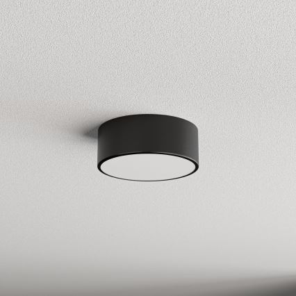 Badkamerplafondlamp met sensor CLEO 1xE27/24W/230V Ø 20 cm IP54 zwart