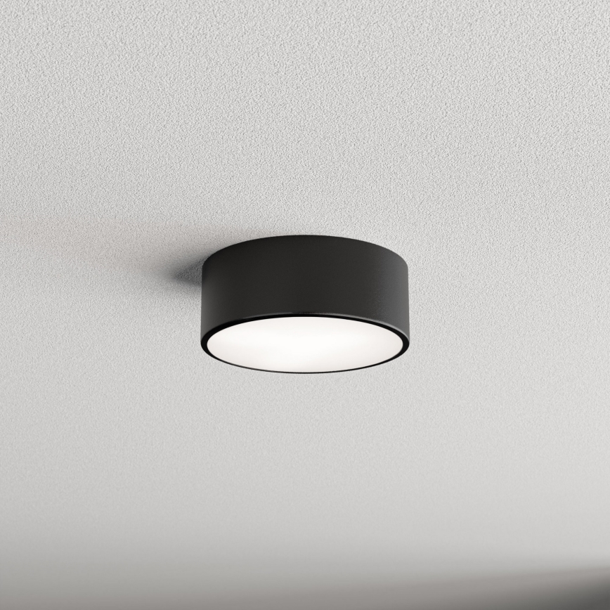 Badkamerplafondlamp met sensor CLEO 1xE27/24W/230V Ø 20 cm IP54 zwart