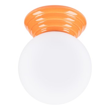 Badkamerplafondlamp ZORI 1xG9/8W/230V Ø 12 cm IP44 oranje