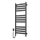 Badkamerradiator (handdoekradiator) met thermostaat LARGO 541W/230V 120,6 cm IP44 zwart links vierkant