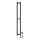Badkamerradiator HF SLIM 80W/230V 117x14 cm zwart hoekig IP44