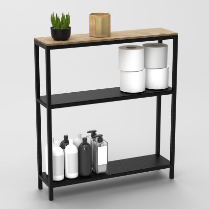 Badkamerrek 67x60 cm zwart