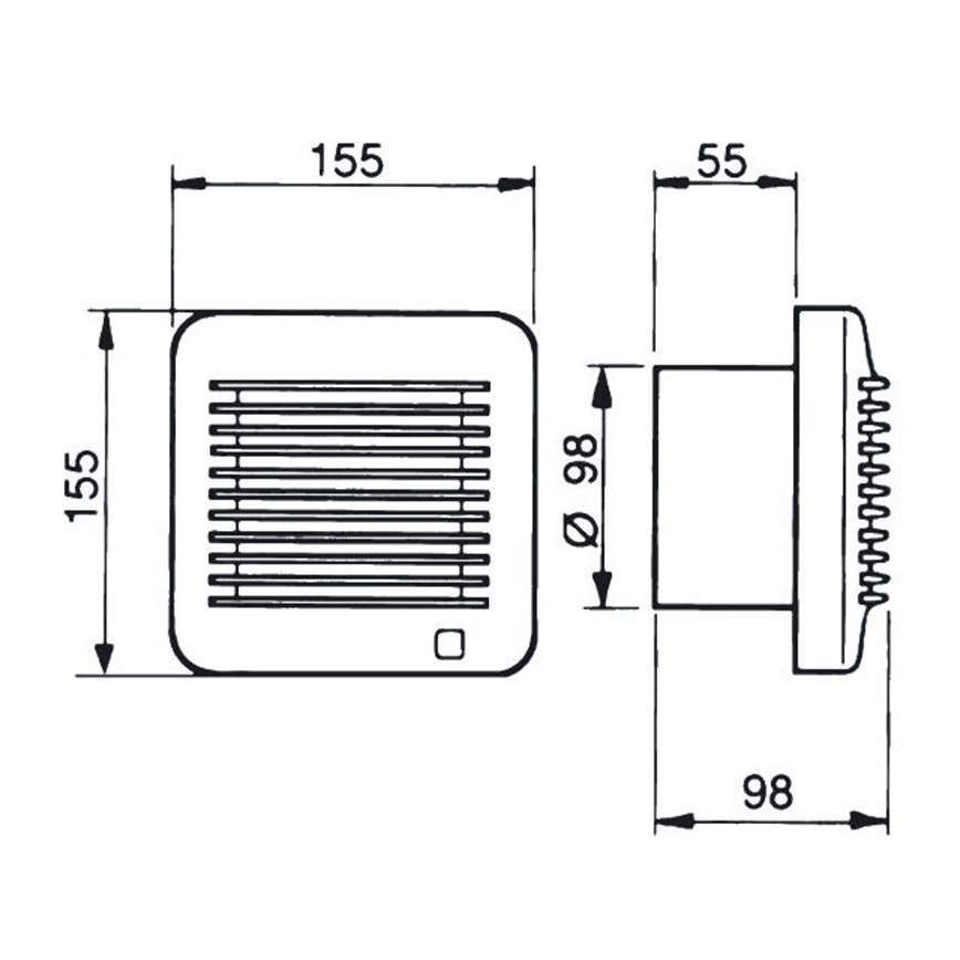 Badkamerventilator EDM-100 17W/230V IP44
