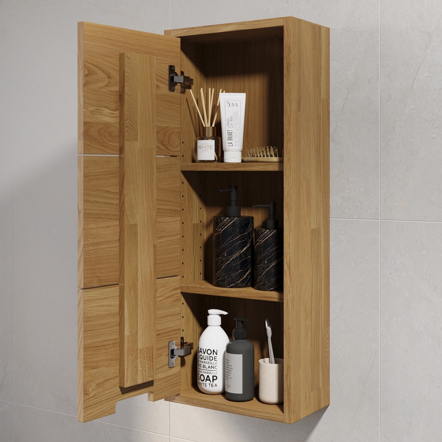 Badkamerwandkast GRIBSKOV 90 cm beige/eiken