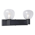 Badkamerwandlamp POLA 2xG9/5W/230V IP44 zwart/helder