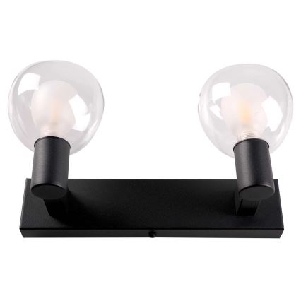 Badkamerwandlamp POLA 2xG9/5W/230V IP44 zwart/helder