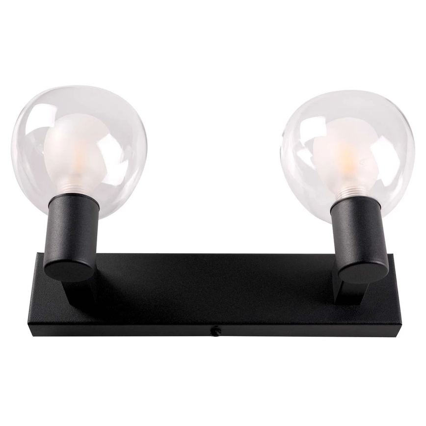 Badkamerwandlamp POLA 2xG9/5W/230V IP44 zwart/helder