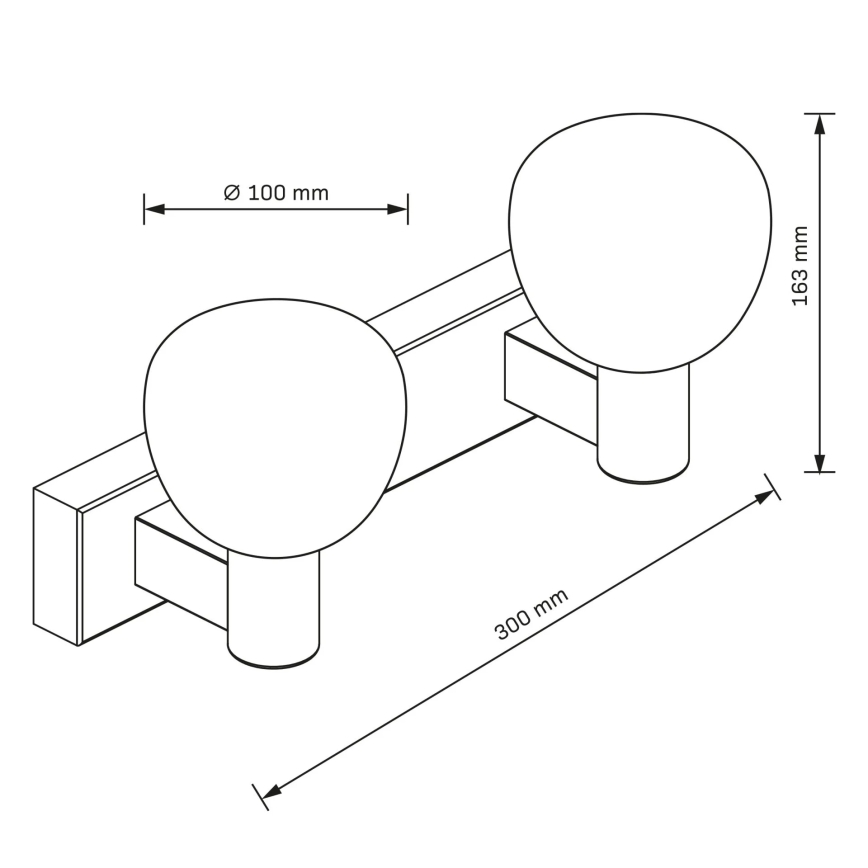 Badkamerwandlamp POLA 2xG9/5W/230V IP44 zwart/helder