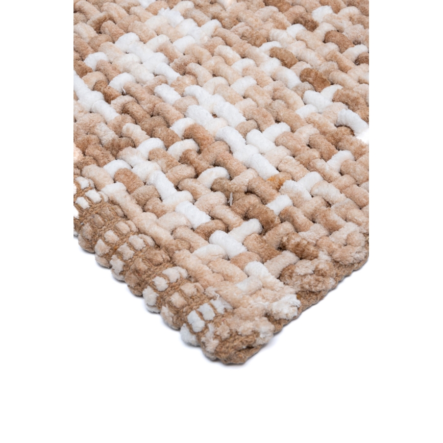 Badmat BELWEDER 60x100 cm beige/wit