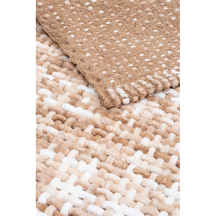 Badmat BELWEDER 60x100 cm beige/wit