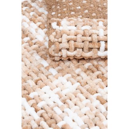 Badmat BELWEDER 60x100 cm beige/wit