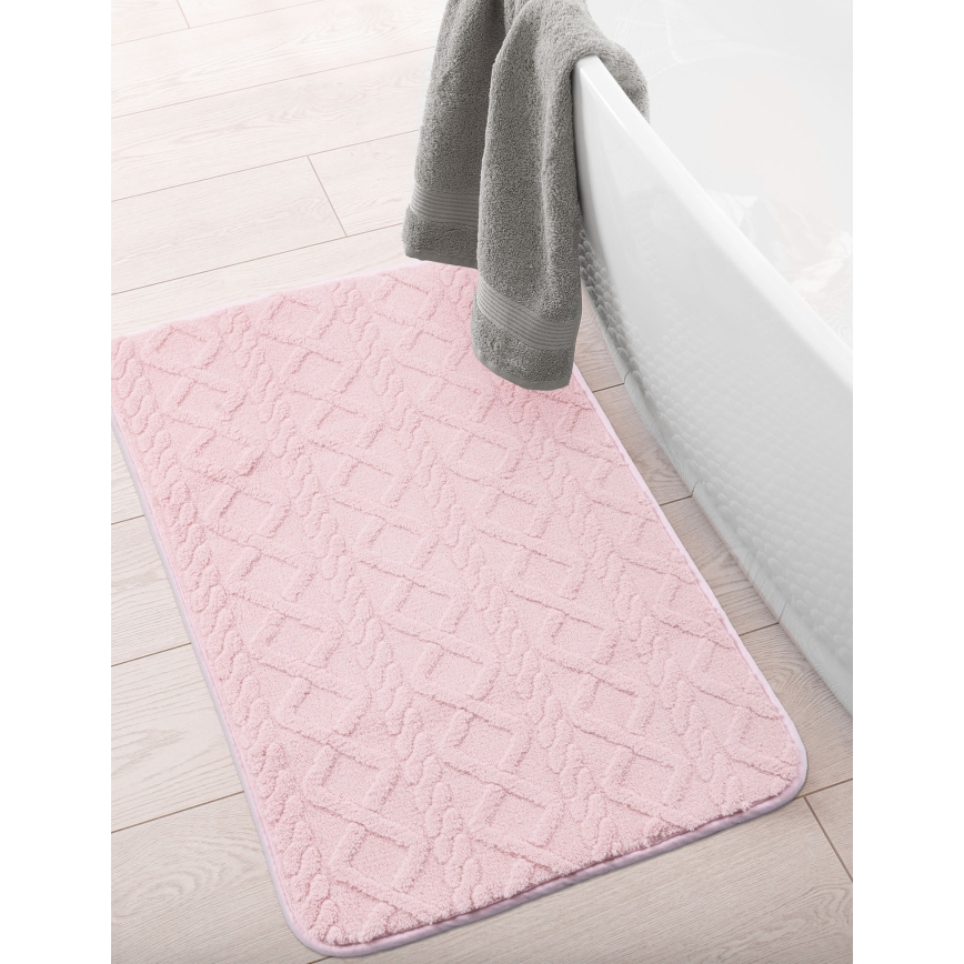 Badmat NEW STYLE 3D 60x90 cm roze