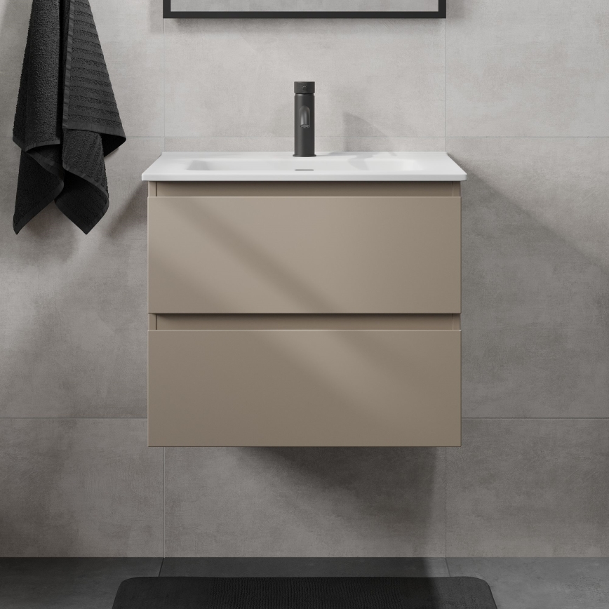 Badmeubel met wastafel CONOR 61 cm Marakesh/wit