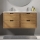 Badmeubel met wastafel GRIBSKOV 120 cm beige/eik/wit
