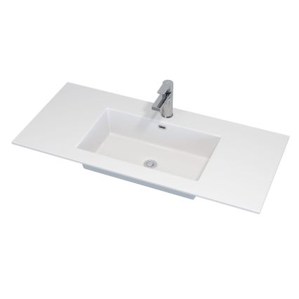 Badmeubel met wastafel HELSINKI 100 cm wit