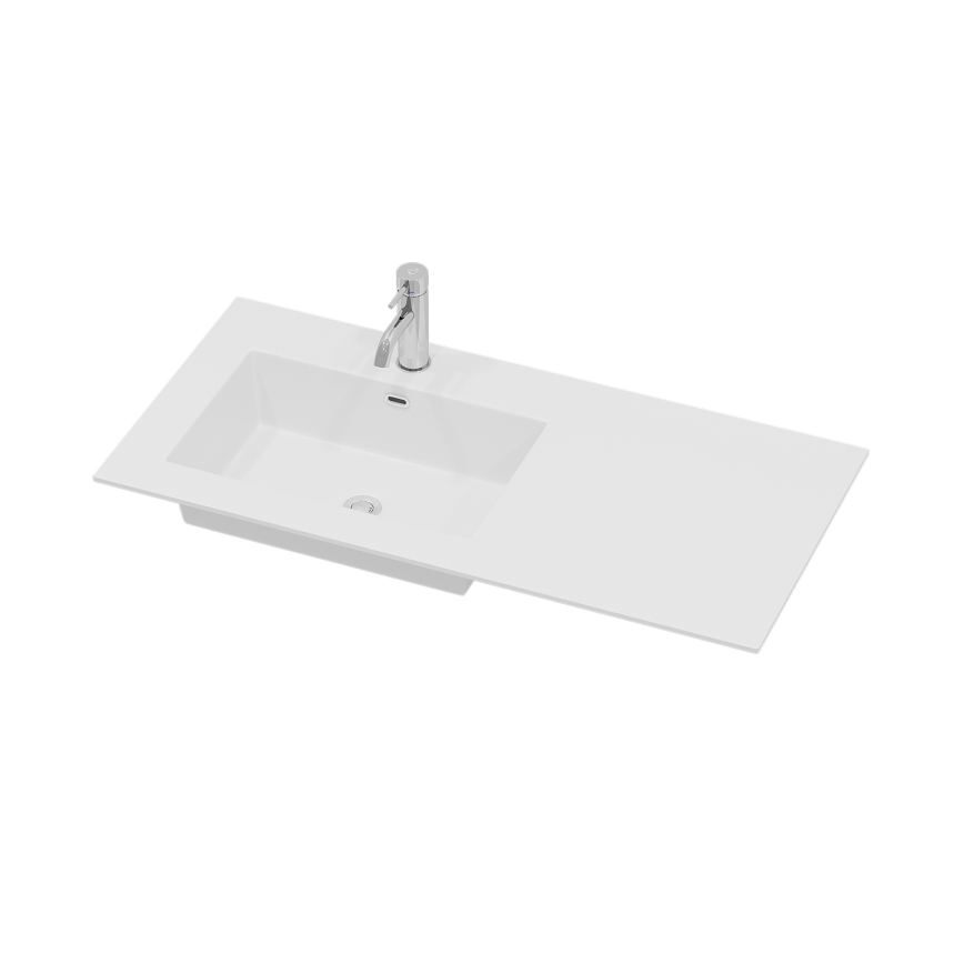 Badmeubel met wastafel HELSINKI 95 cm links/wit