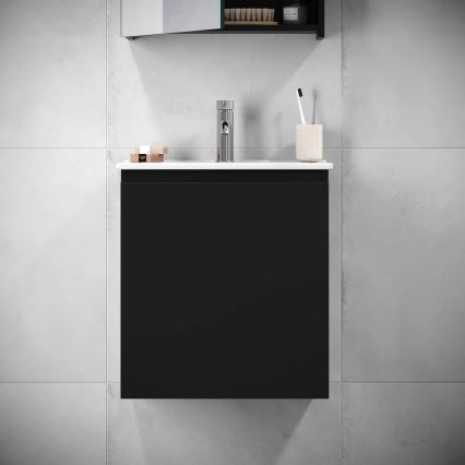 Badmeubel met wastafel HENRY 51 cm zwart