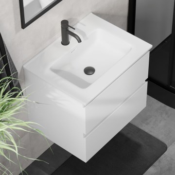 Badmeubel met wastafel KENWOOD 61x52x47 cm wit