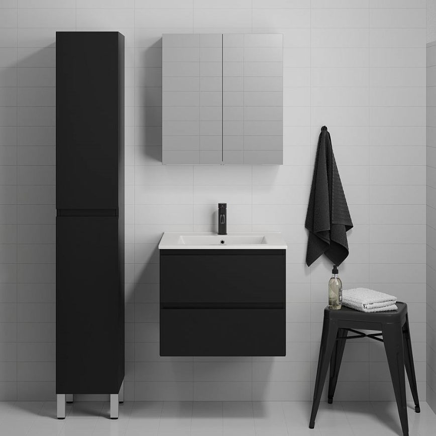 Badmeubel met wastafel KENWOOD 61x52x47 cm zwart