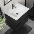 Badmeubel met wastafel KENWOOD 61x52x47 cm zwart/wit