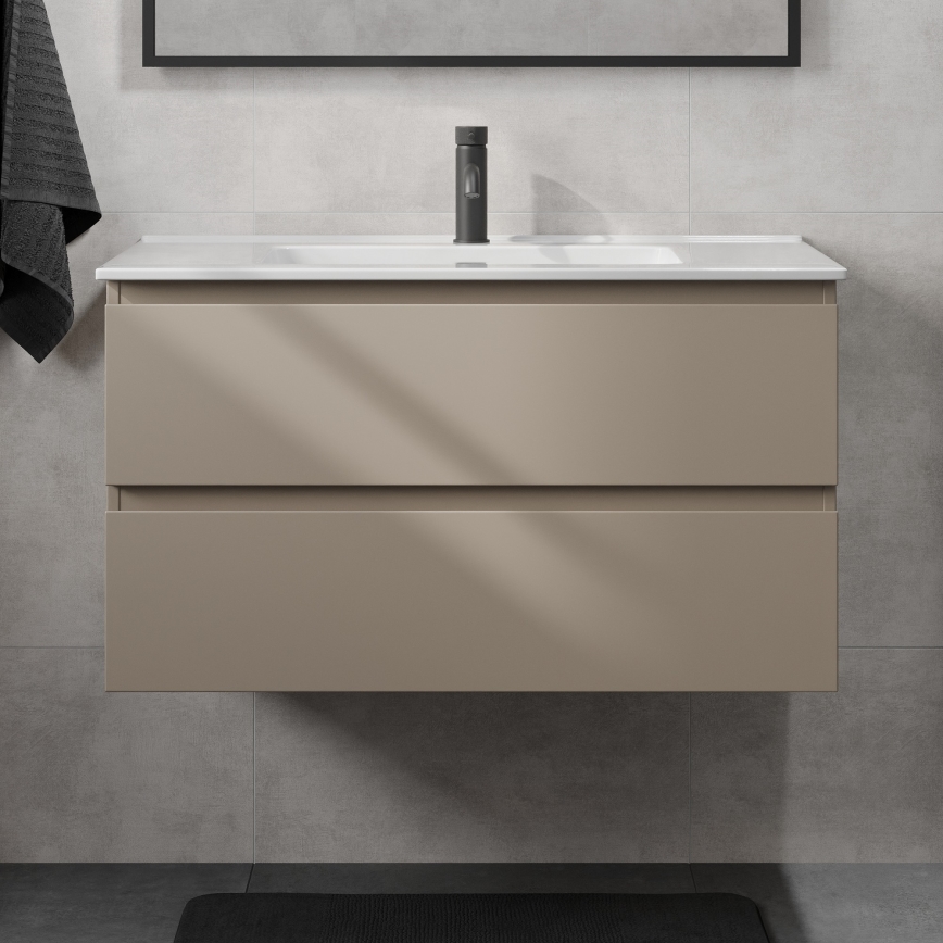 Badmeubel met wastafel KENWOOD 91 cm Marakesh/wit
