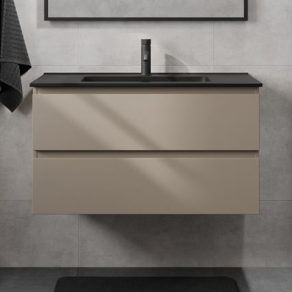 Badmeubel met wastafel KENWOOD 91 cm marakesh/zwart