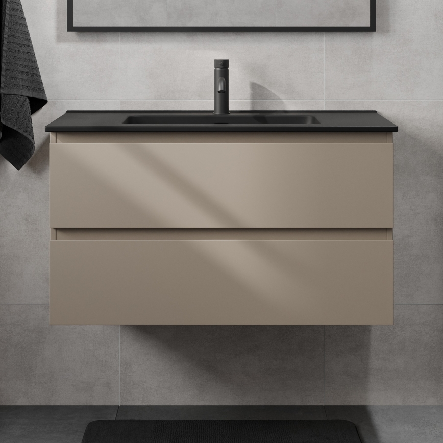 Badmeubel met wastafel KENWOOD 91 cm marakesh/zwart