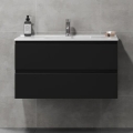 Badmeubel met wastafel KENWOOD 91x50x45 cm zwart