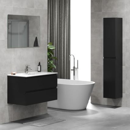 Badmeubel met wastafel KENWOOD 91x50x45 cm zwart