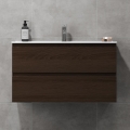 Badmeubel met wastafel KENWOOD 91x50x47 cm walnoot