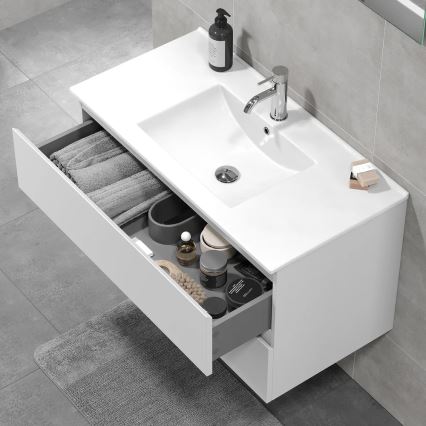 Badmeubel met wastafel KENWOOD 91x50x47 cm wit