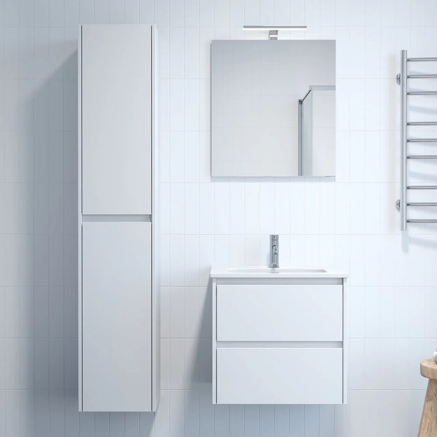 Badmeubel met wastafel LYKE 60 cm wit