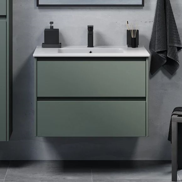 Badmeubel met wastafel LYKE 80 cm groen