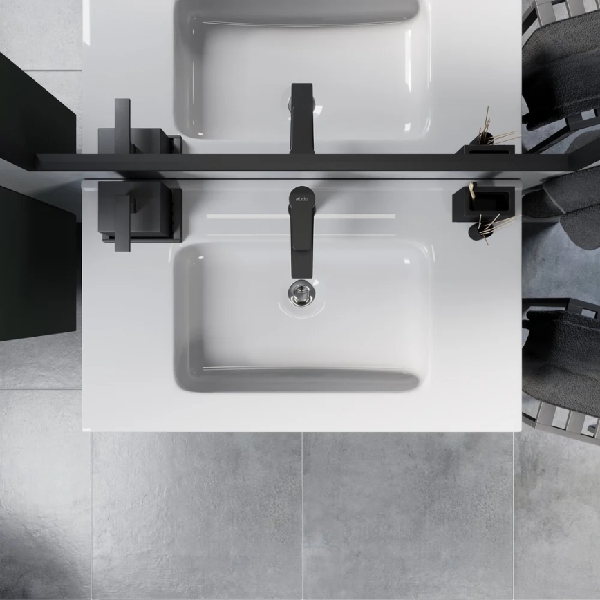 Badmeubel met wastafel MOLDE 80 cm groen