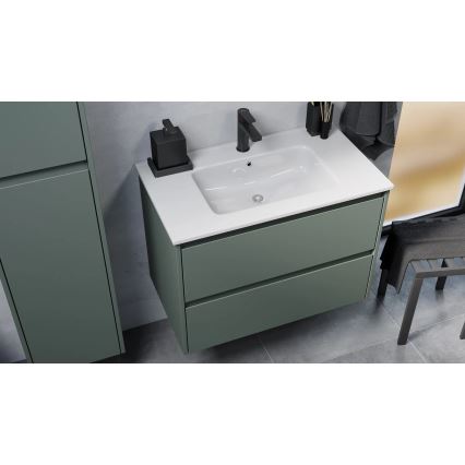 Badmeubel met wastafel MOLDE 80x55x46 cm groen