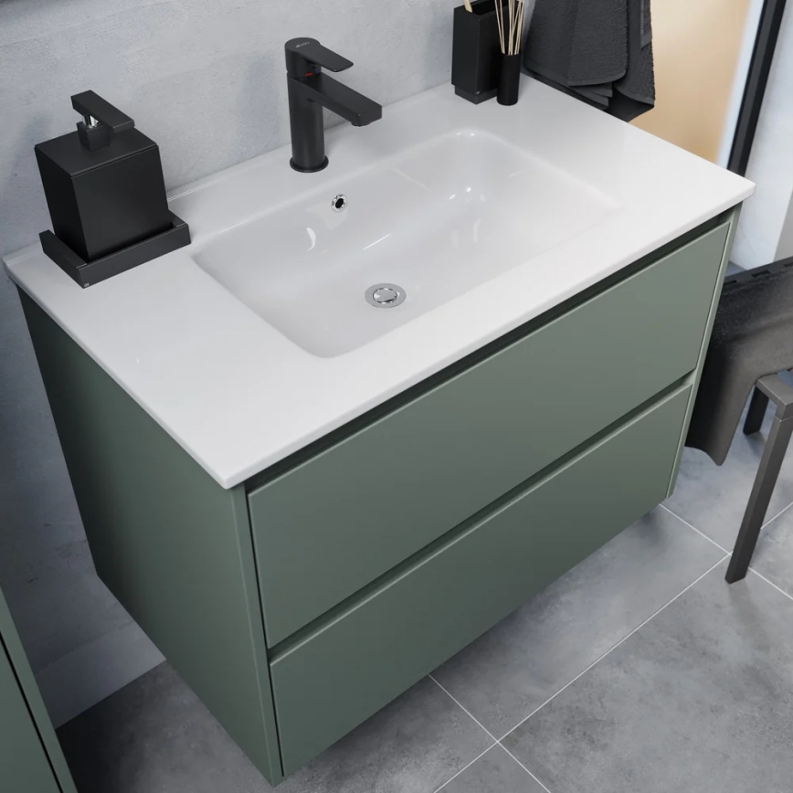 Badmeubel met wastafel MOLDE 80x55x46 cm groen