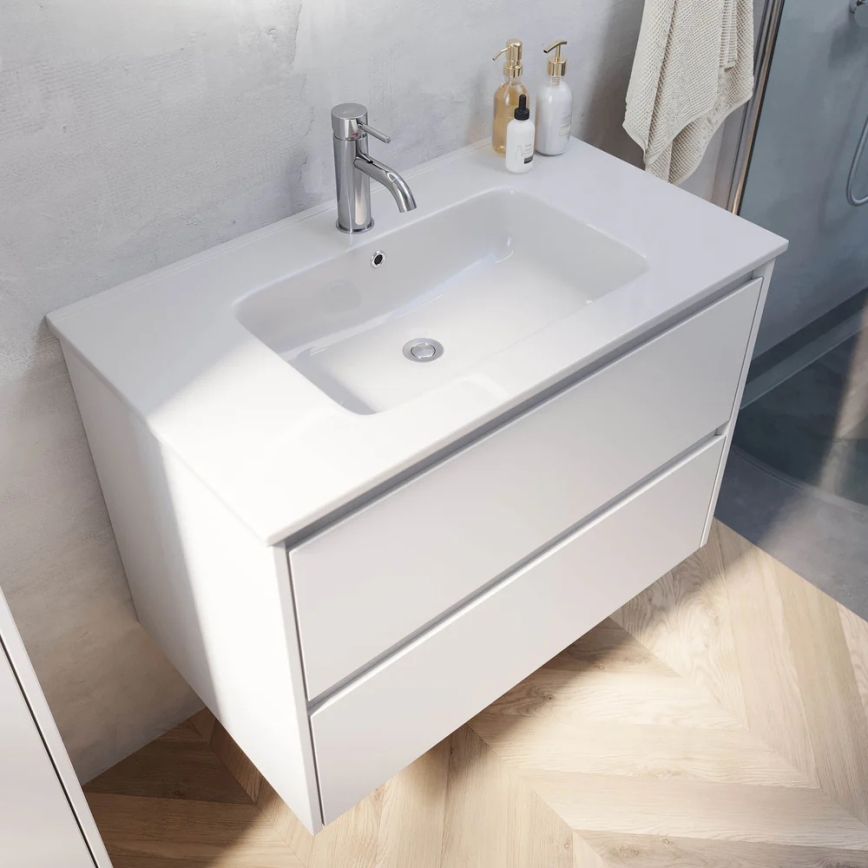 Badmeubel met wastafel MOLDE 80x55x46 cm, wit