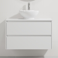 Badmeubel met wastafel TRONDHEIM/DRAMMEN 90x57x46 cm, wit