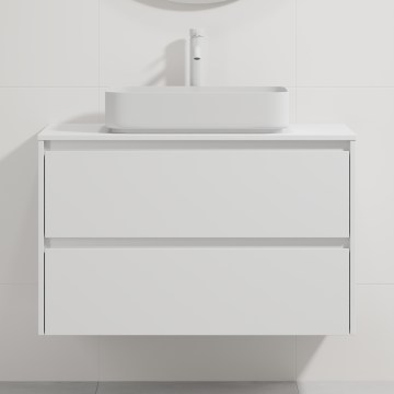 Badmeubel met wastafel TRONDHEIM/LJORDAL 90x57x46 cm wit
