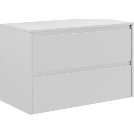 Badmeubel met wastafel TRONDHEIM/LJORDAL 90x57x46 cm wit/zwart