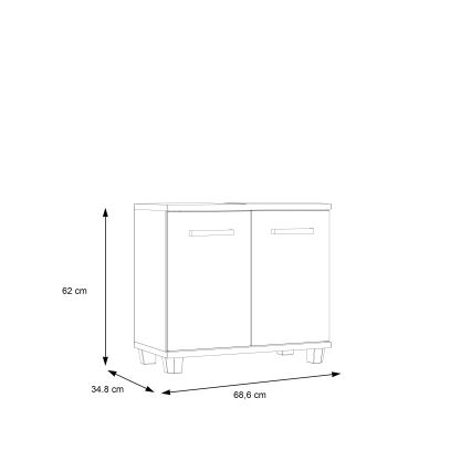 Badmeubel VENOM antraciet/bruin