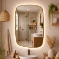 Baltica Design - LED badkamerspiegel met achtergrondverlichting STONE CALM LED/15W/230V 4500K 90x60 cm IP65 goud