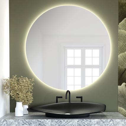Baltica Design - LED badkamerspiegel voor wandmontage met indirecte verlichting BRIGHT LED/15W/230V 3000K Ø 100 cm IP65