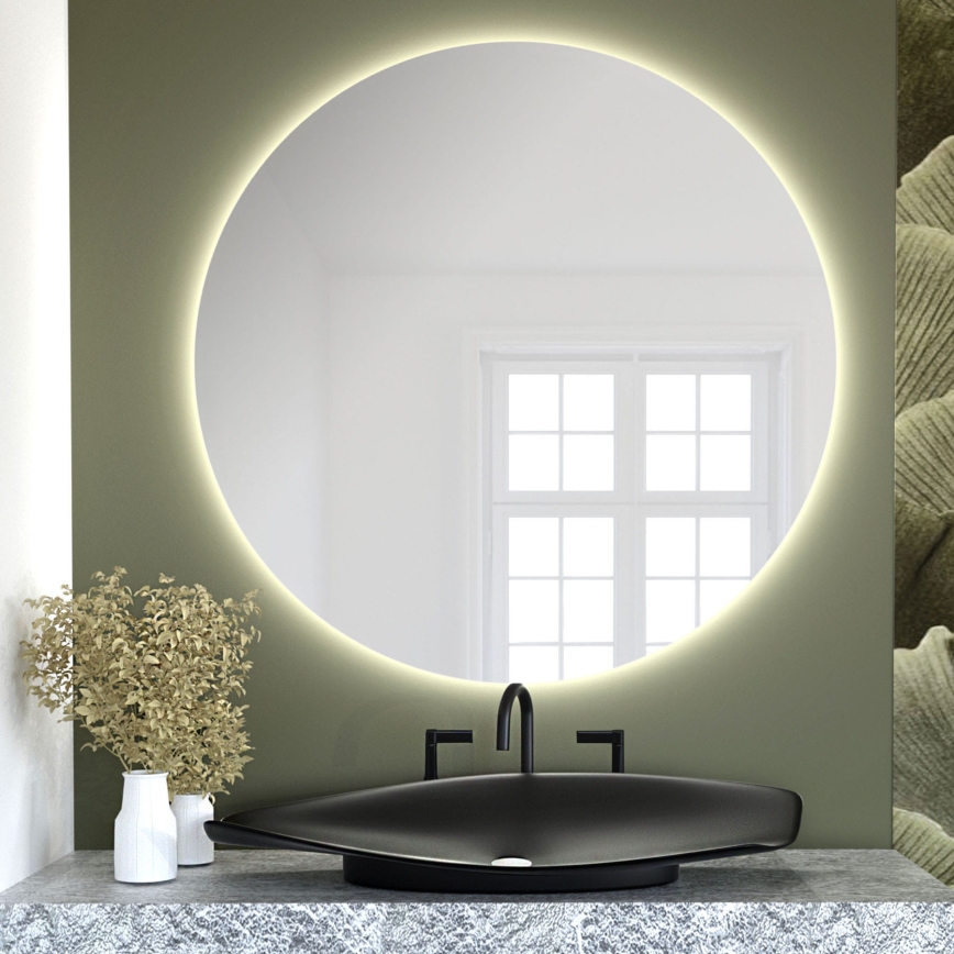 Baltica Design - LED badkamerspiegel voor wandmontage met indirecte verlichting BRIGHT LED/15W/230V 3000K Ø 100 cm IP65