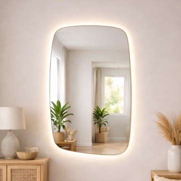 Baltica Design - LED badkamerspiegel voor aan de wand met achtergrondverlichting STONE CALM LED/15W/230V 4500K 90x60 cm IP65
